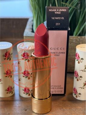 Gucci Rouge à Lèvres Voile Sheer Lipstick - Painted Veil 201 - 3.5g/.12oz NIB